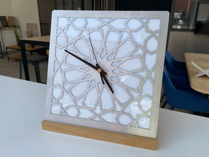 Horloge Carré 20cm Moroccan Design